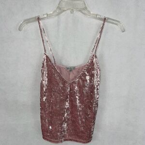 Charlotte Russe Pink Velvet Tank Top Size XS
